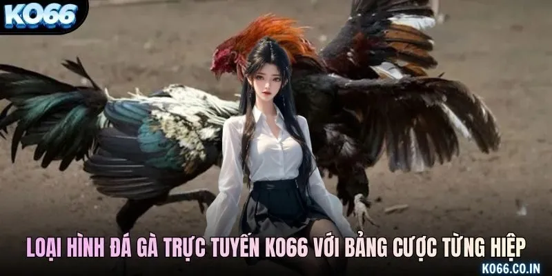 Các loại hình đá gà trực tuyến trên KO66 với bảng cược từng hiệp